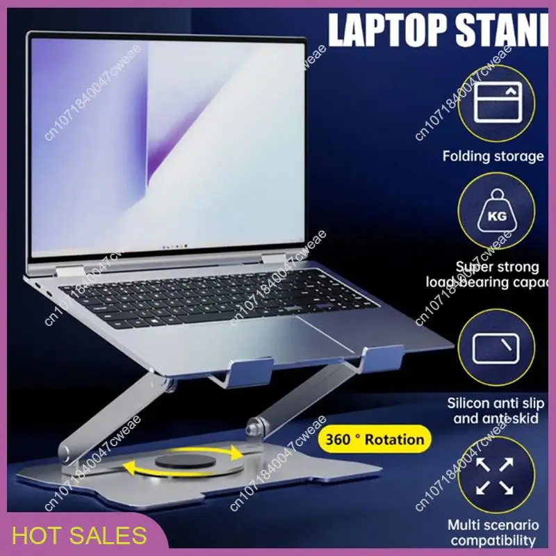 

Foldable Laptop Stand 360° Rotating Height Adjustable Foldable Tablet Stand For Devices-A98U