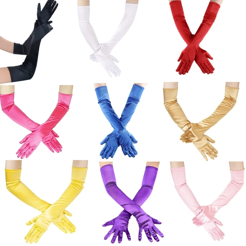 55cm tint gloves, suitable for all kinds of fashion parties, fabric is lengthened gown wedding dance dress accessories