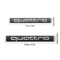 1pc 3D ABS QUATTRO Badge Car Body Trunk Sticker Decoration Accessorie For Audi A3 A4 A1 A6 C6 Q3 Q5 C7 8I B8 8P B9 8V B6 A5 B7