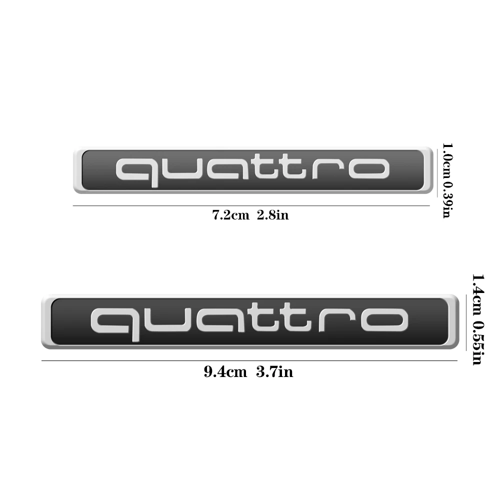 1PCS ABS QUATTRO Badge car styling For Audi S A1 Q7 Q8 TT RS Sline A3 A4 B9 Car Body Trunk Stickers Decoration Auto Accessories