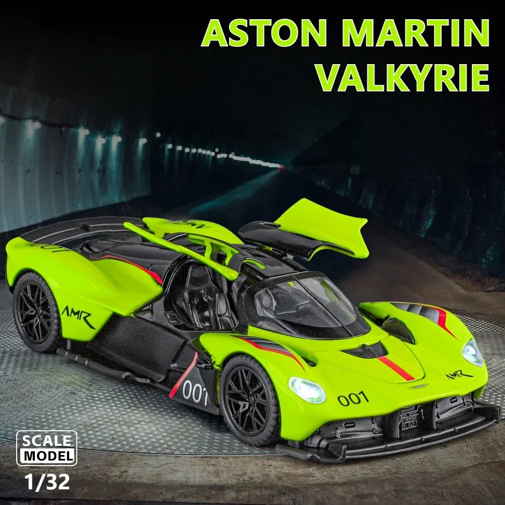 1:32 Aston Martin Valkyrie Racing Car Alloy Car Diecast Model Sound Light Toy Model Display Ornaments Children's Toy Gift