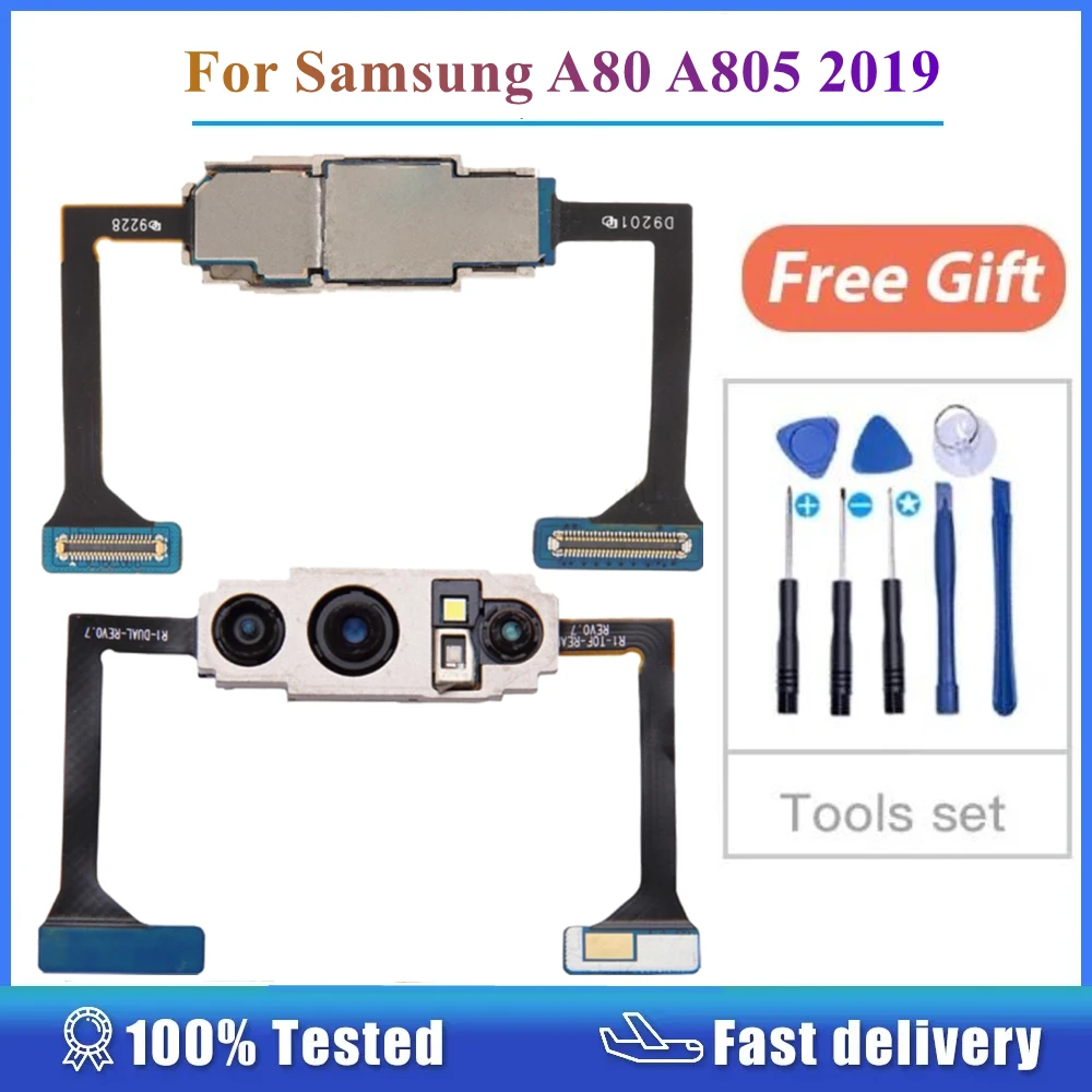 For Samsung Galaxy A80 A805 2019 Rear Back Big Facing Back Camera Module Flex Cable Ribbon Replacement