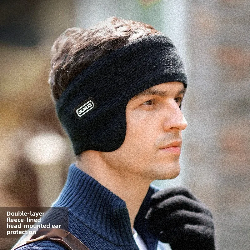 

New winter ski earmuffs men's outdoor sports cycling windproof double-layer warm head-mounted earmuffs