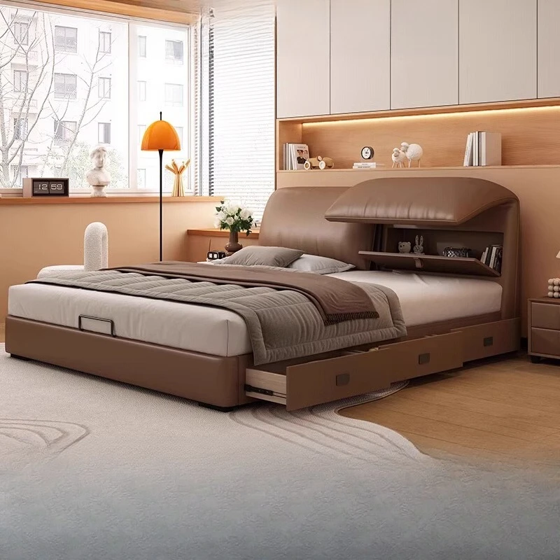 

Boho Beige Double Bed Wooden Japanese Cheap Tanning Double Bed Adjustable Bedgeraamte Cama De Monstruos Bedroom Furniture