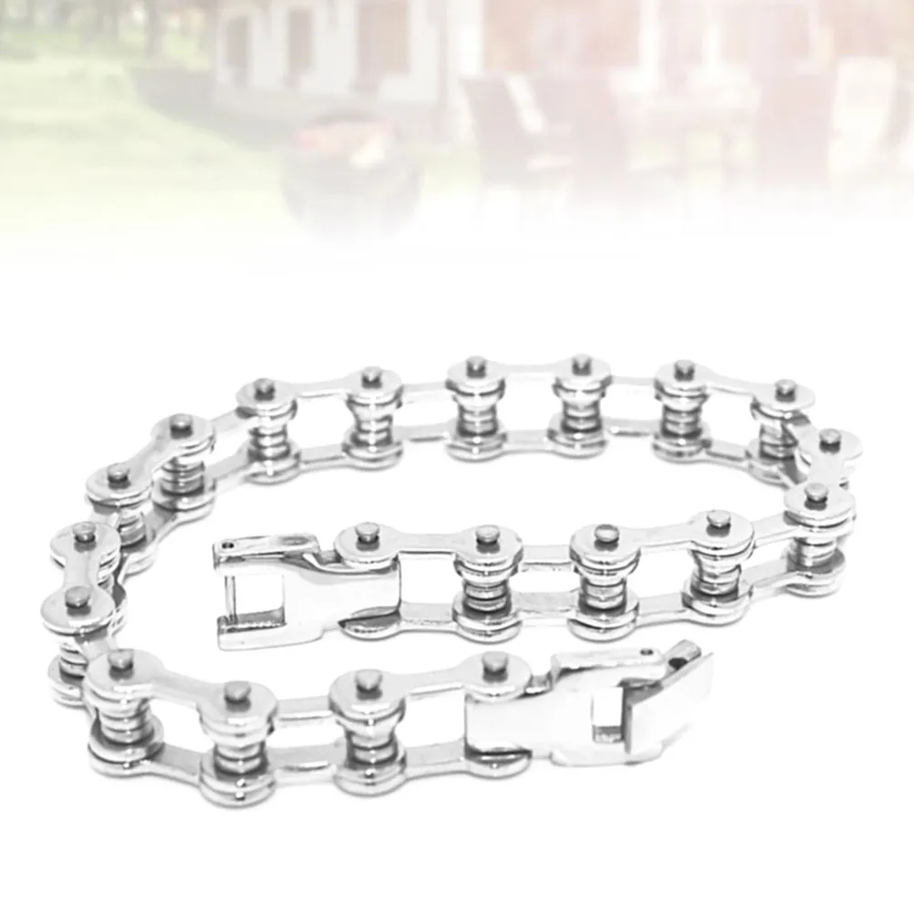 1Pcs Bicycle Bracelet Titanium Steel Stylish Link Chain Men Stainless Steel Hand Chain Fashionable Long-Lasting Gift for Boys