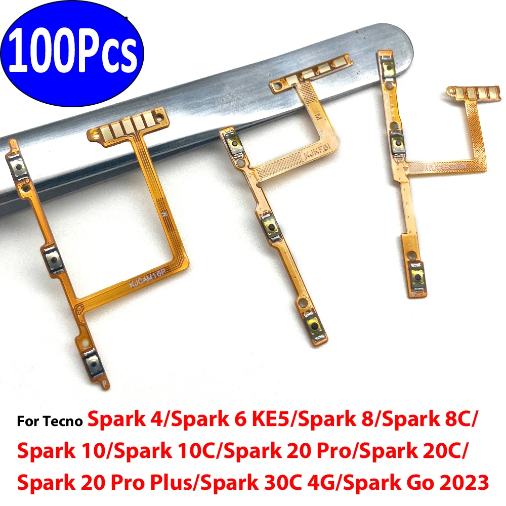 

80 шт., для infinix Spark 4 6 KE5 8 8C 10 10C 20 Pro Plus 20C 30C 4G Go 2022 KG5 2023 Уключение и выключение громкости Боковая кнопка Ключ Flex