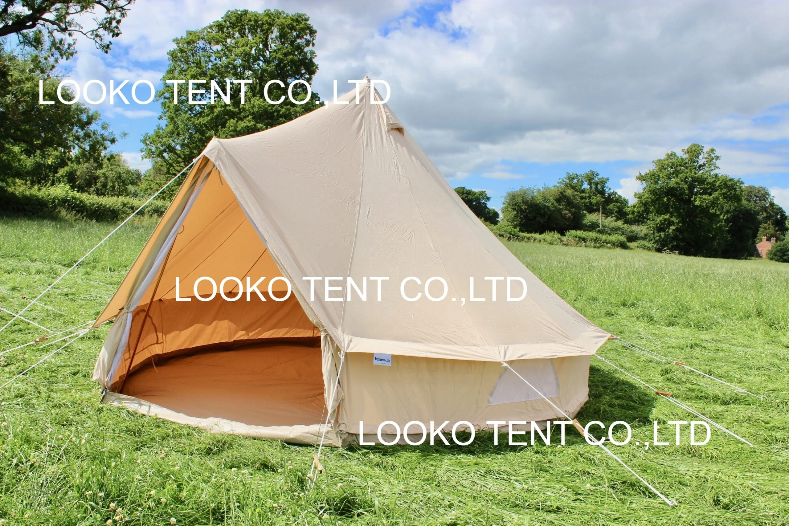 Luxury Outdoor Waterproof Camping Cotton Canvas Teepee Tent Yurt Glamping Bell Tent