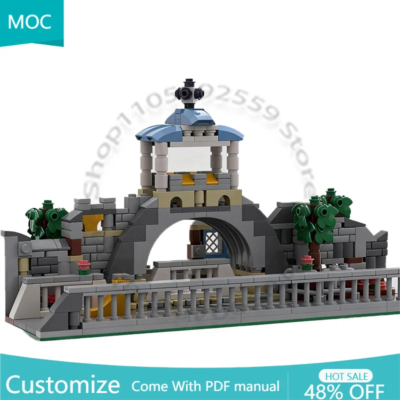 

638 деталей Модульный конструктор «Древние руины 2» MOC, настраиваемый, простая модель, DIY, игрушка для мальчиков, рождественский подарок