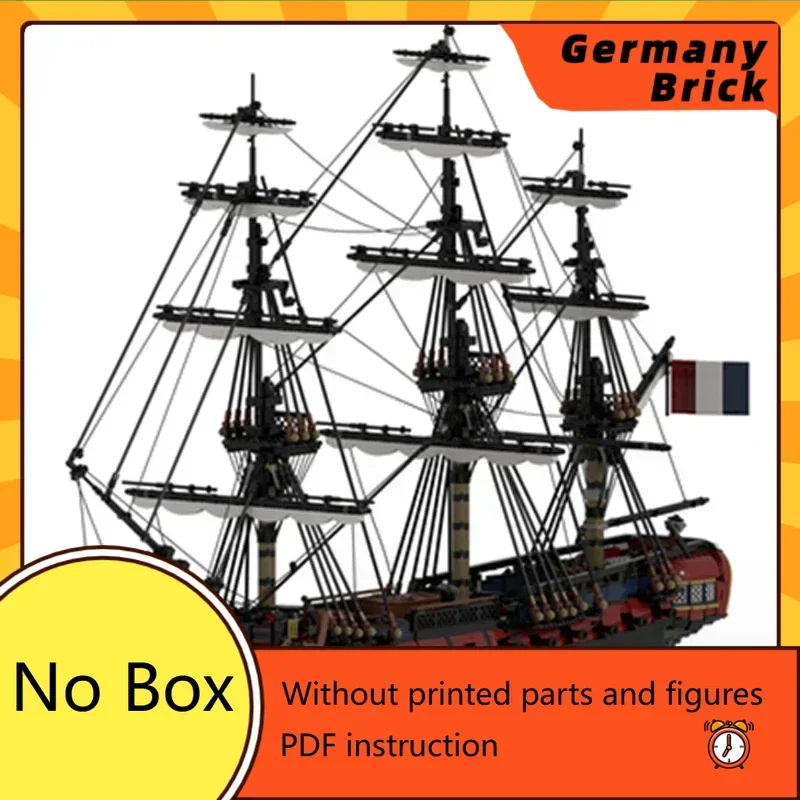 

Military Warship Model Moc Building Bricks French 28-Gun Frigate Technology Modular Blocks Gift Christmas Toys DIY Sets Assembly