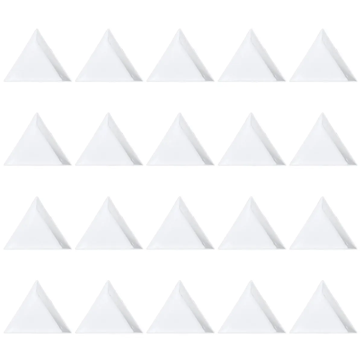 20 pezzi di plastica triangolo gioielli piatti smistamento vassoi per perline strass gioielli fai da te forniture leggere facili da versare
