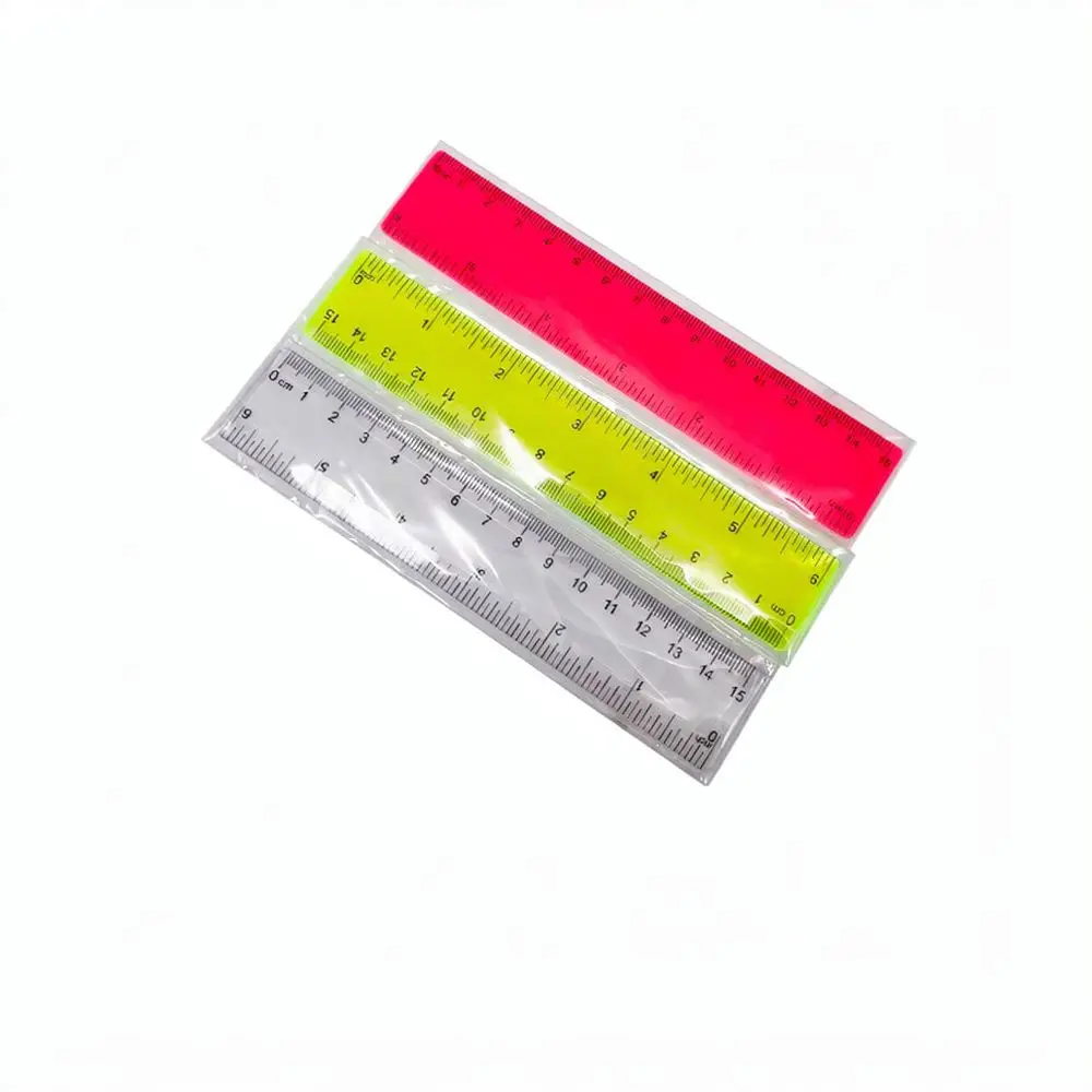 15cm Portable Colorful Plastic Ruler Clear Measuring Tool For Haiyuan Stationery Student Office Drawing Gauge