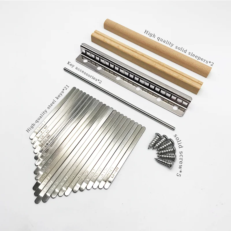 8 17 21 Tasten Kalimba Zubehör Tasten Zinken Daumenklavier Brücke Ersatzteile Selbstgemachte Musikinstrumente Kalimba – Detail 1