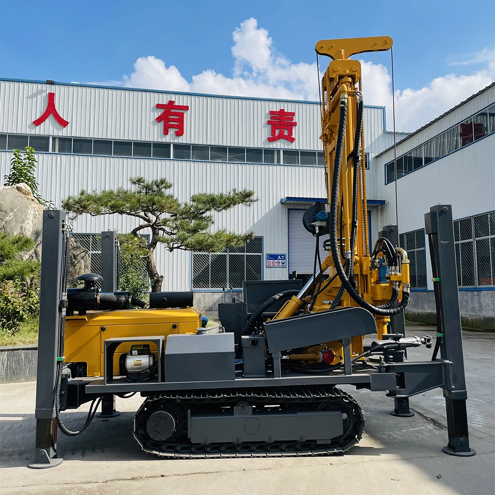 2025Professional Grade 400m Depth Hydraulic Rotary Rig With Mud Pump Water Well Bore Hole Drilling Rig