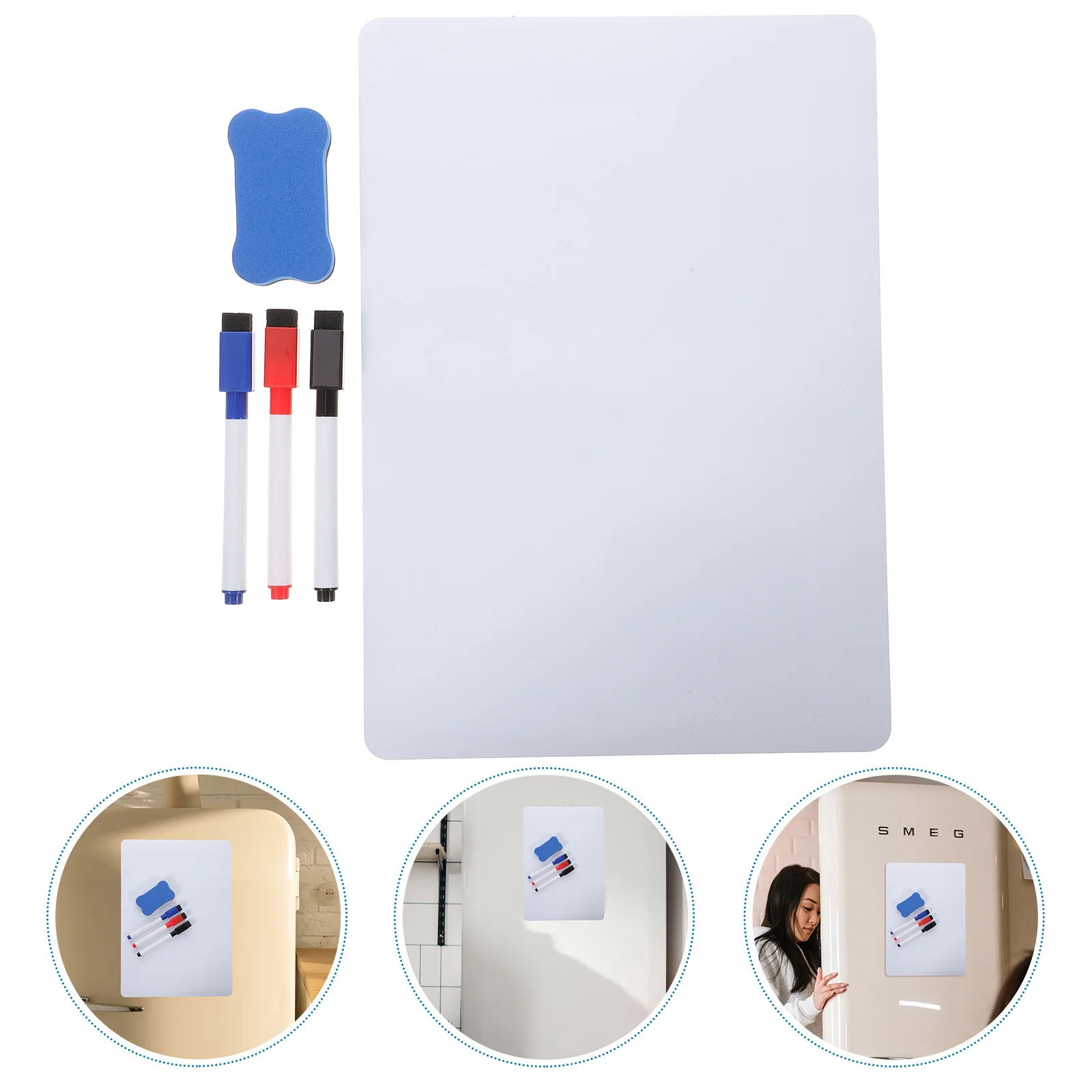 Soft Whiteboard Message Stickers, Notepad portátil do refrigerador, Post-note, auto-adesivo Memo Notes, em branco a lista, Office magnético