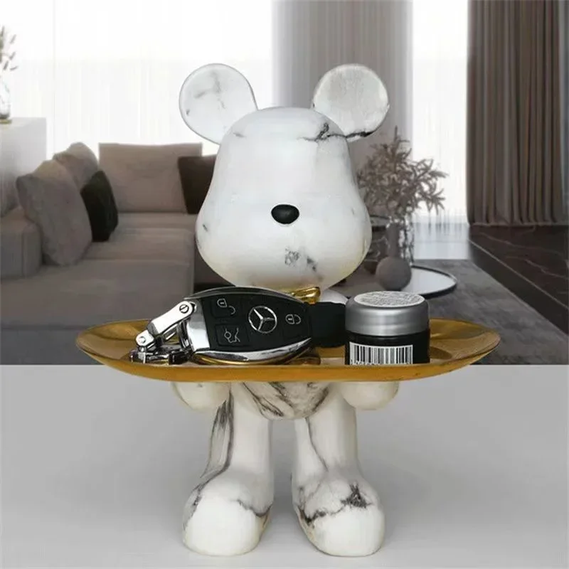 21 cm Graffiti Bär Ornament Figur Dekoration Tier Statue Schlüssel Lagerung Regal Moderne Zimmer Skulptur Tisch Dekor Geschenk – Detail 4