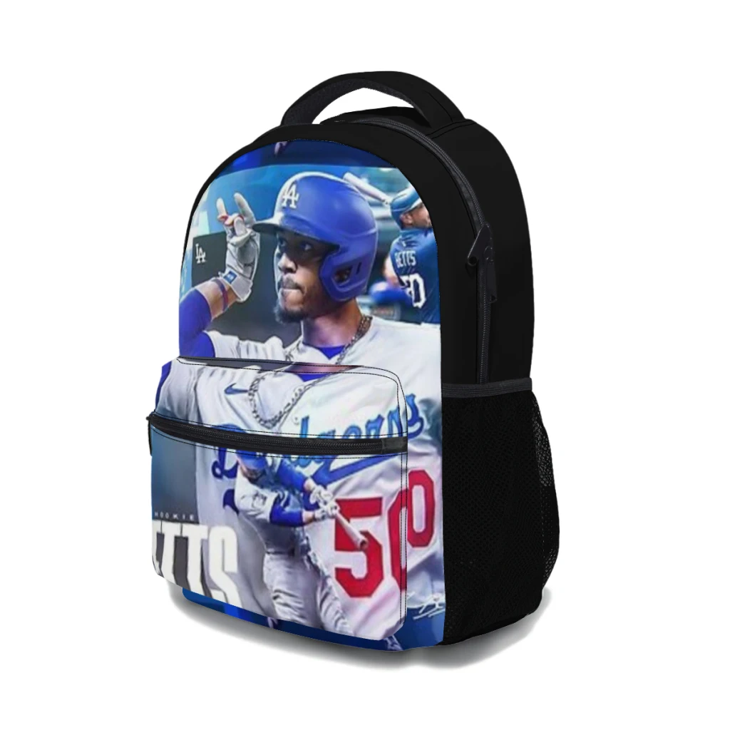 Mookie Betts-mochila de gran capacidad con múltiples bolsillos, bolsa de libros, ajustable, 17 pulgadas, nueva moda