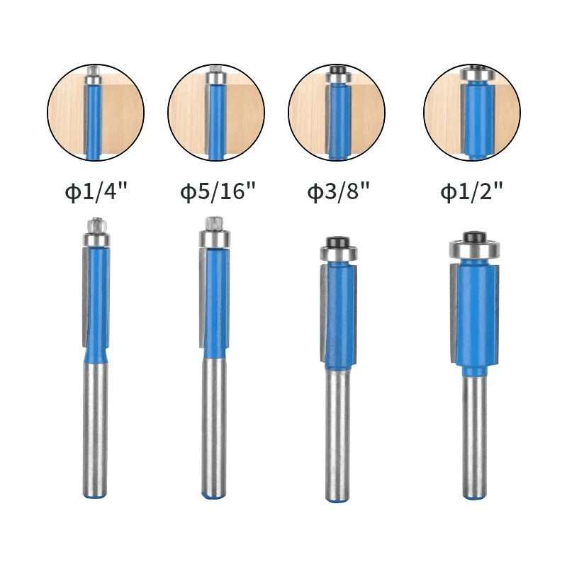 YUSUN Flush Trim Bit Router Bit Woodworking Milling Cutter For Wood Bit Face sh TriMill Tools Carbide Cutter End Mill