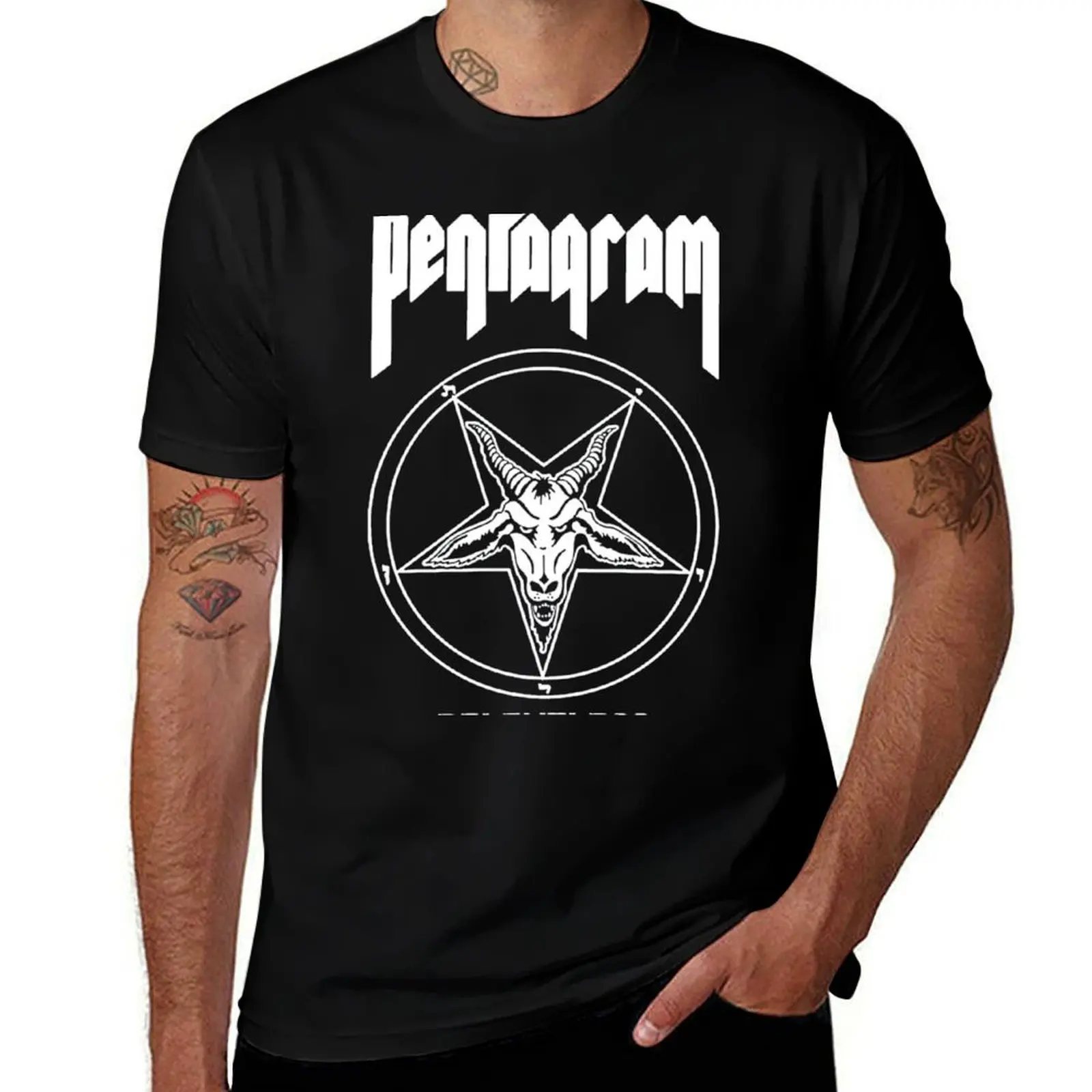 

Pentagram Band T-Shirt valentines clothes Louboutins blanks mens t shirts pack