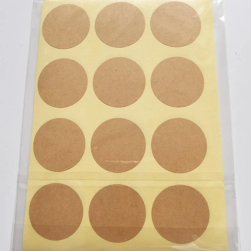 120pcs 30mm DIAMETER ROUND Shape BLANK Kraft Paper Sticker FOR HAND MADE CRAFTS