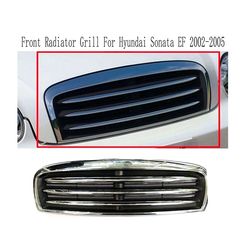 

For Hyundai Sonata EF 2002-2005 Front Radiator Grill Front Hood Kidney Grille 863503D100 86350-3D100