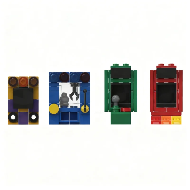 253 peças MOC Blocos de Construção de Mini Modelo de Paisagem Modular de Arcade, Brinquedo de Construção, Presentes de Natal, Ideia Criativa, Tijolo Educacional