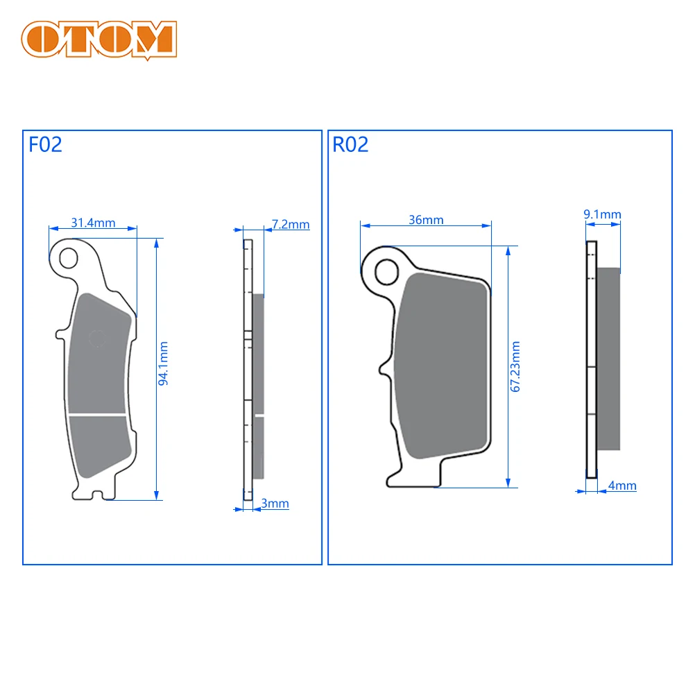 Motorcycle Accessories Front and Rear Brake Pads Copper Sintered For YAMAHA YZ125 YZ250F YZ450F KAWASAKI KX250 SUZUKI RMZ250 450