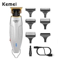Kemei 1931 Professional Skin Cut Barbe Tondeuse à cheveux Rasage à sec Fading Cutter Tondeuse à lame en T pour un contour complet Zéro écart
