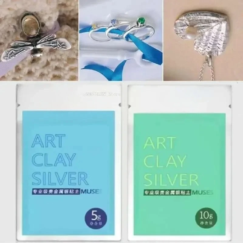 

Полимерная глина «Серебряная грязь» (5 г) для рукоделия, изготовления подвесок, колец, подарков на день рождения, материал для лепки из полимерной глины