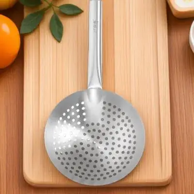 

Stainless Steel Thickened Filter Spoon Multi-Purpose Skimmer Ladle Oil Strainer Ergonomic Handle Kitchen Gadget Cooking Utensil