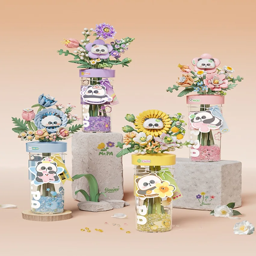 

LOZ sunflower immortal flower DIY building blocks ornaments, plant flower model toys, girls holiday gift desk decoration