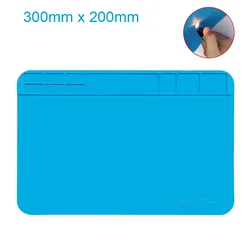 300*200mm Watch Repair Work Pad Soldering Station Heat Resistant Pad Watch Repair Non-slip Silicone Mat For Watchmaker tool