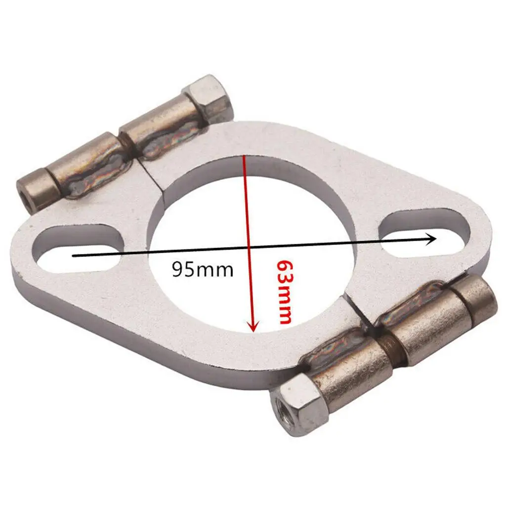 Knalpot Flange 2.5 inci 2-1/4 inci, pengganti perbaikan Split Oval datar,