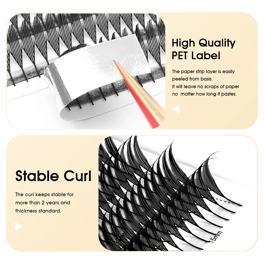 MASSCAKU Brown Fox Comic Spire przedłużanie rzęs 0.07mm grubość Mix długość miękkie gotowe wentylatory Flase rzęsy profesjonalny makijaż