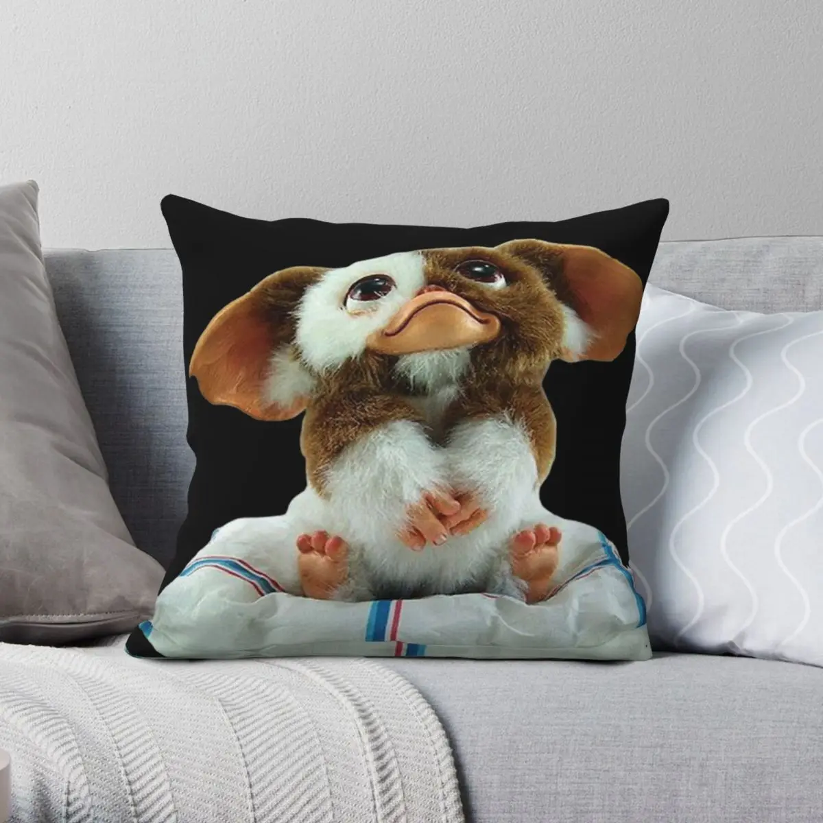 Gizmo Gremlins Secrets Of The Mogwai Square Pillowcase Polyester Linen Velvet Zip Decor Throw Pillow Case Room Cushion Cover 18