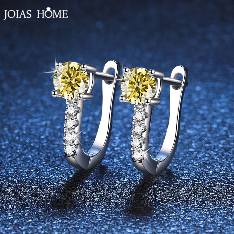 

JOIAS HOME SilverS925 1CT moissanite Gemstone Earrings For Women, Elegant and Fashionable, Suitable For Daily Wear and as a Gift