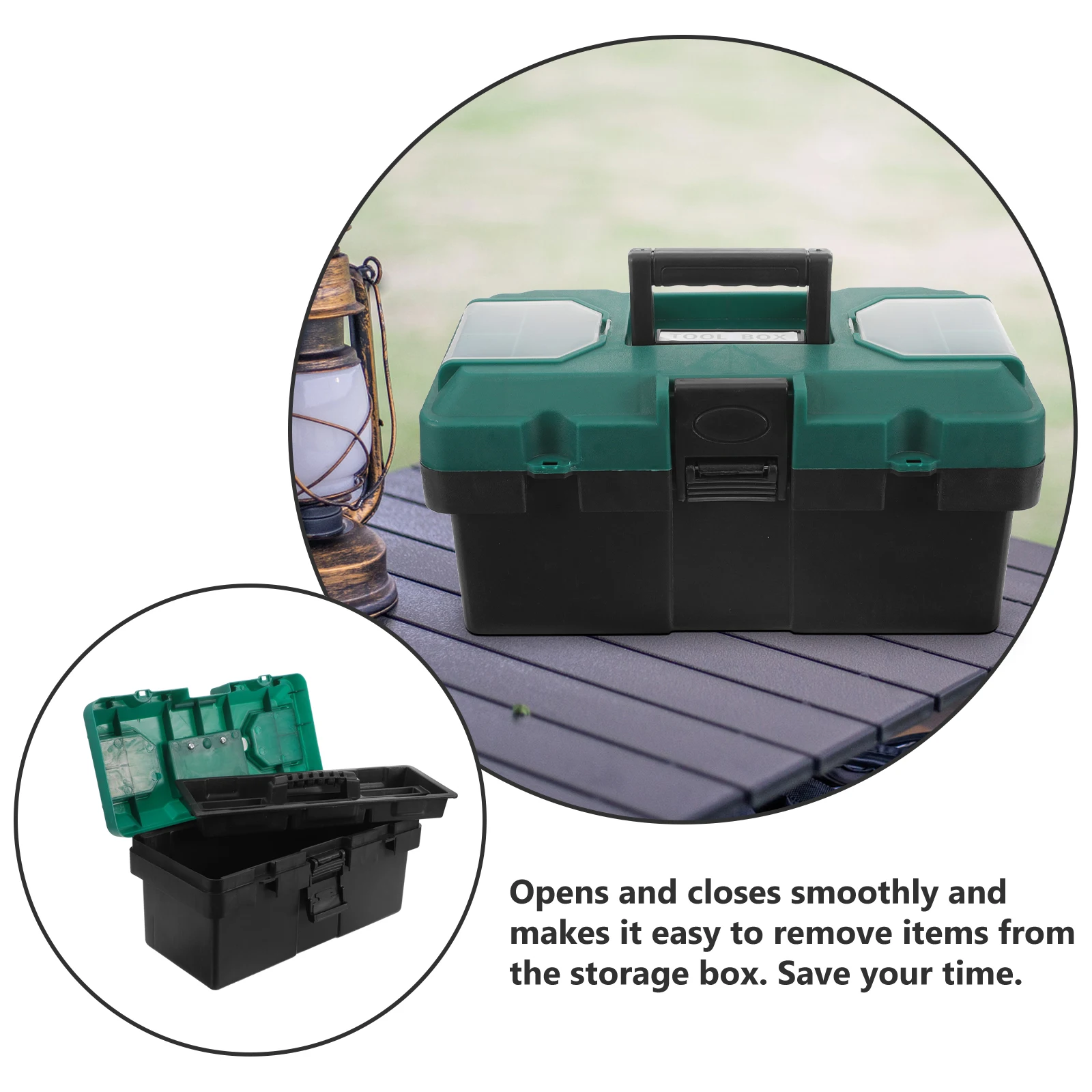 14 Inch Plastic Toolbox for Craft Storage Essential Container Hard Carrying Case Tool Box ganizer Small Hard Case Home