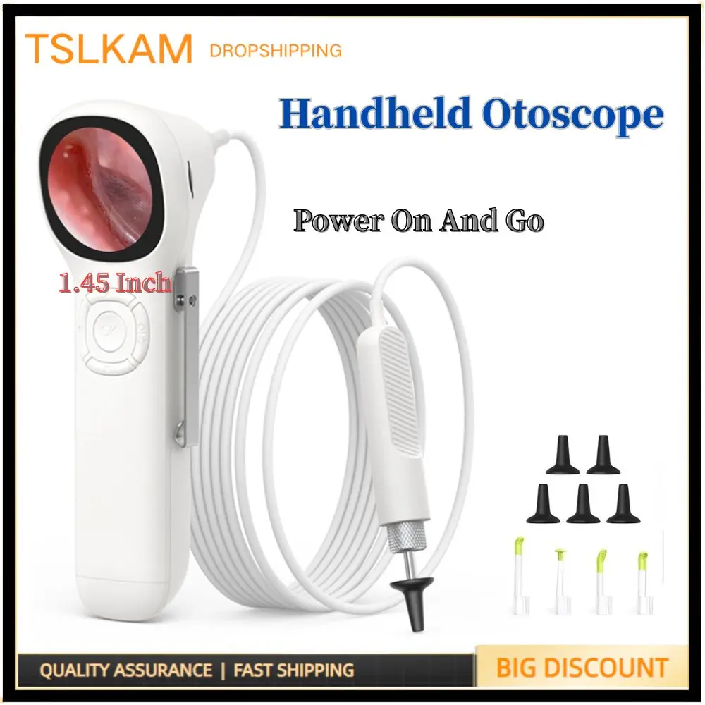Digital Otoscope IPS Screen, Ear Scope Otoscope with Camera Ear Wax Removal Camera, Ear Checker, Power On and Go