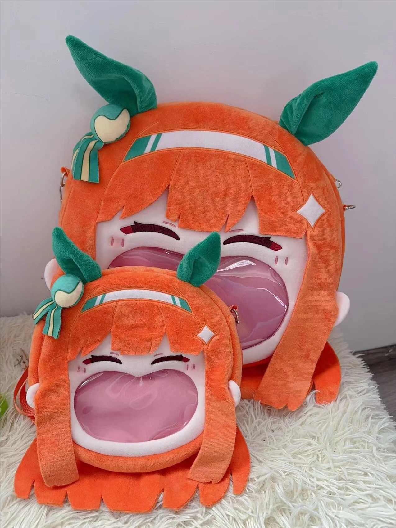 Itabag Uma musume Pretty Derby Silence Suzuka Backpack Plush bag Unisex Shoulder bag Cosplay Student  Backpack Bag Birthday Gift
