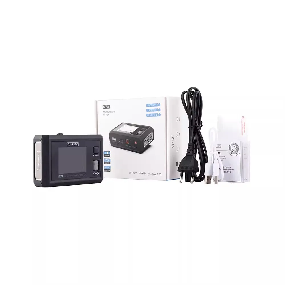 

Зарядное устройство ToolkitRC M7AC AC100W/DC300W XT60/XT3 с двойным выходом