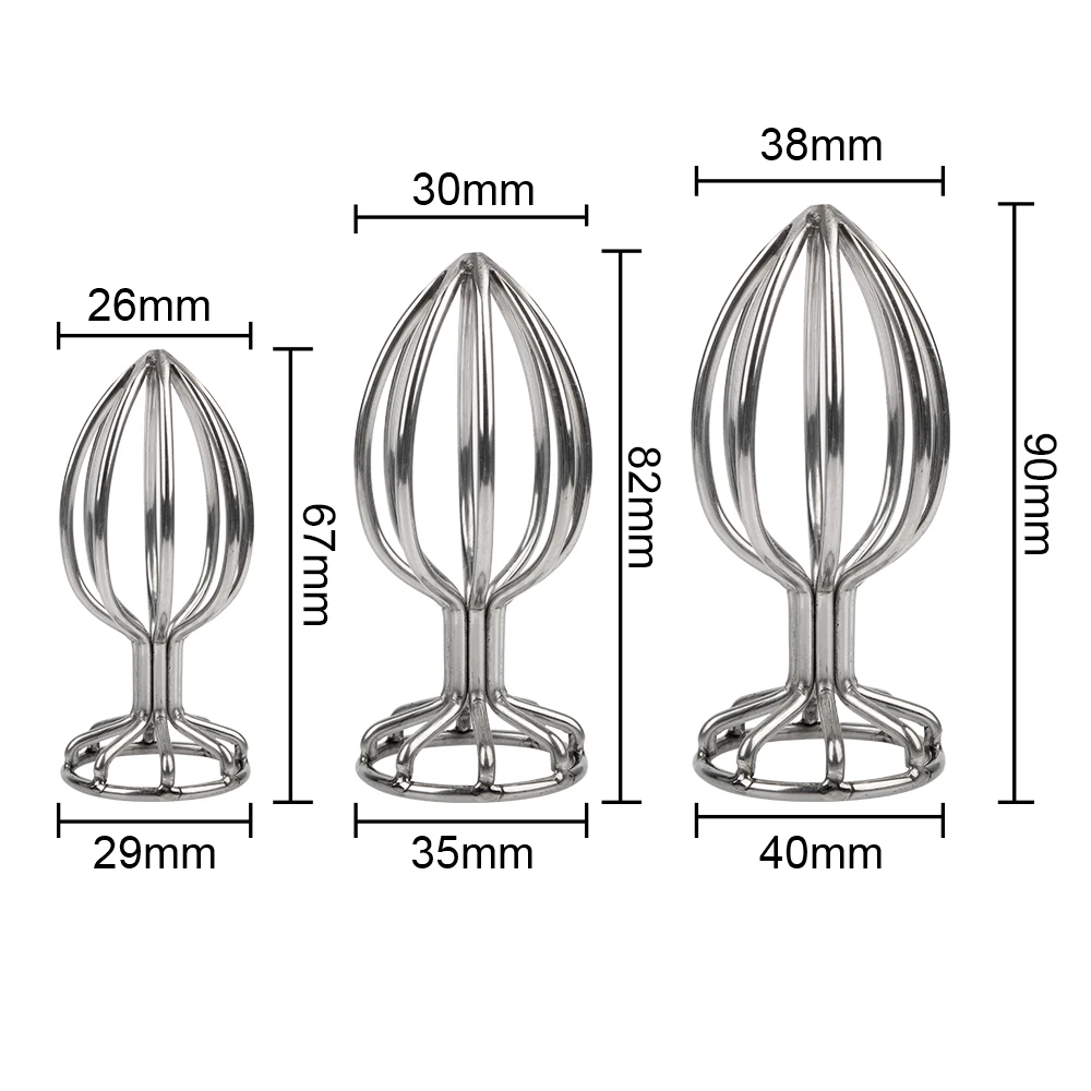 Buttplug Massager Hollow Anal Plug Can Strapon 3 Size Anal Dilator For Gay Stainless Steel Ass Plug Sex Shop Sex Toys