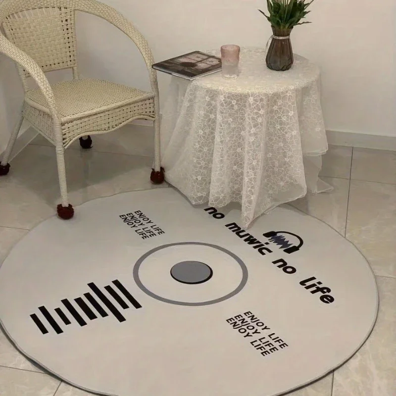 Music CD Patten Cushion Plush Carpet Living Room Sofa Soft Study Bedroom Rugs Dirty-resistant Home Decor Washable Doormat