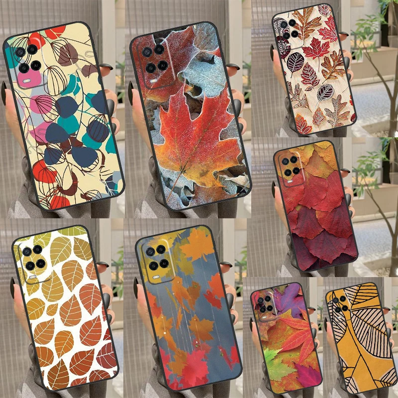 COLOURFUL AUTUMN LEAVES Case For OPPO A17 A16 A15 A78 A98 A54 A74 A94 A76 A96 A77 A52 A72 A5 A9 A53 A54s A57s Cover