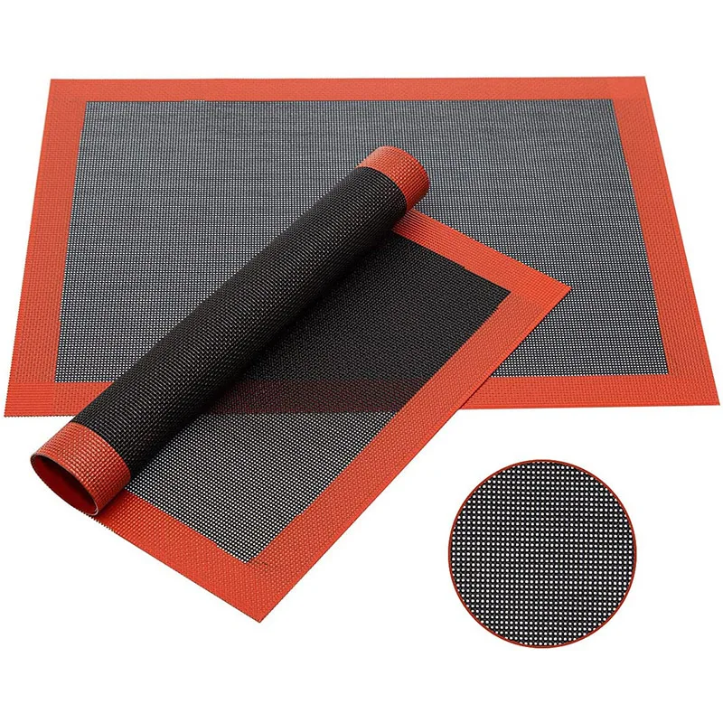 Silicone Grill Mat 30X40cm Baking Tray Breathable BBQ Cookie Bread Mat Oven Microwave High Temperature Baking Kitchen Tools