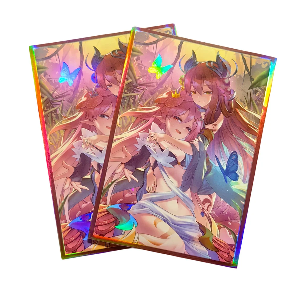 50 buste per carte Yugioh Traptrix Mantis Rafflesia Yu-Gi-Oh! Custodia protettiva per carte collezionabili TCG OCG Laser Shine