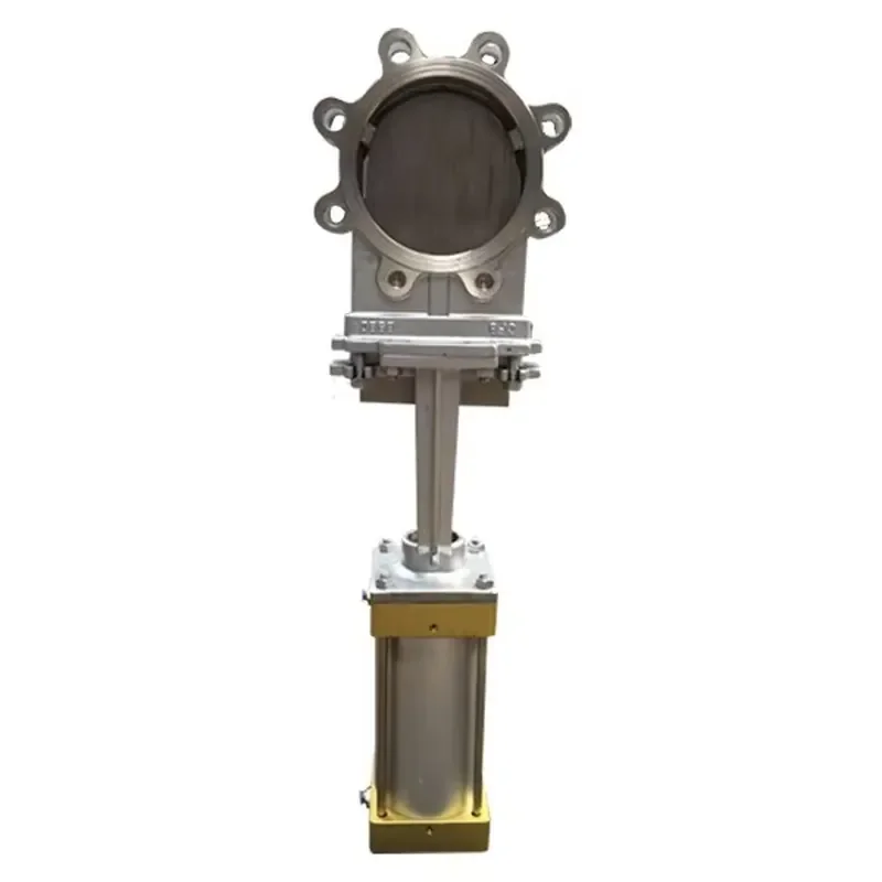 Manual/Electric/Pneumatic Actuated Metal Seat Diaphragm Structure Stainless Steel Knife Gate Valve Gaotong PZ673X-16P