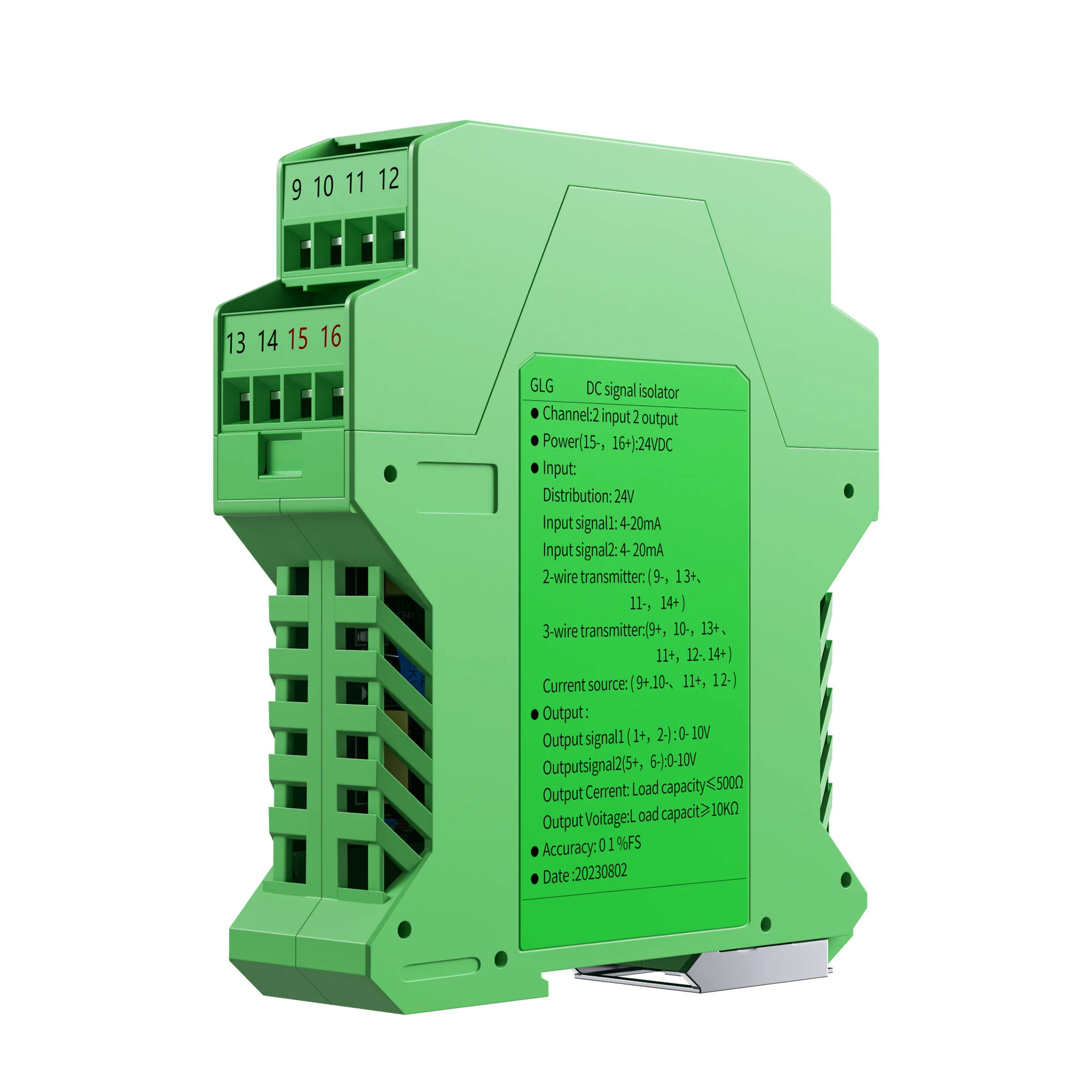 

4-20mA 0-10V Signal Isolator 0-10V to 4-20mA Analog Signal Converter 1 In 1 Out 1 In 2 Out DC Signal Transmitter