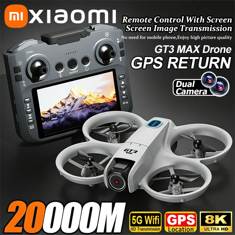 

Дрон Lenovo GT3 MAX с GPS, 8K аэрофотосъемкой, оптическим позиционированием, обходом препятствий, бесщеточным двигателем и Wi-Fi 5G