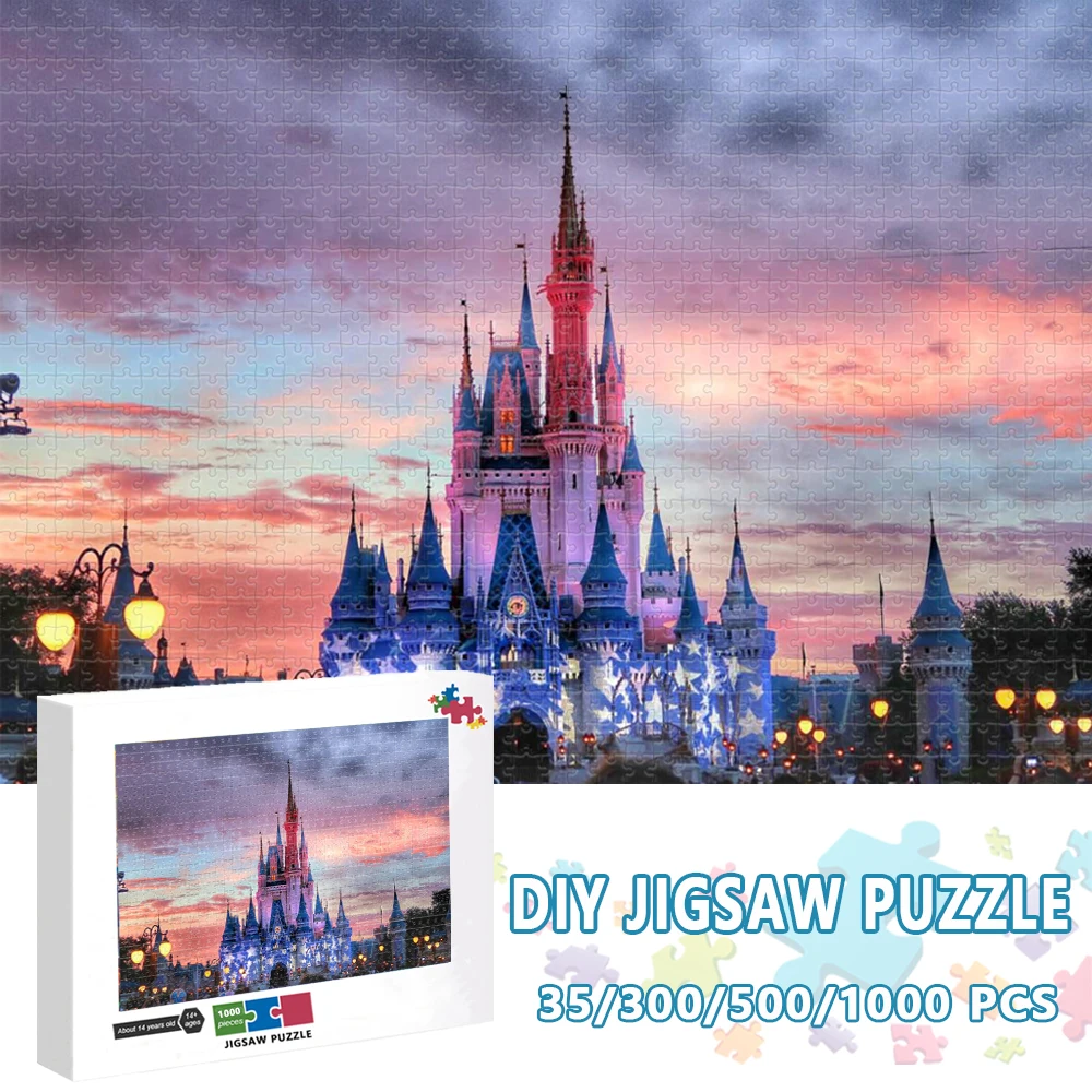 Disney 1000 Stuks Puzzels Voor Volwassenen Puzzel Disney Kasteel Creatieve Diy Jigsaw Educatief Decompressing Spel Speelgoed Gift