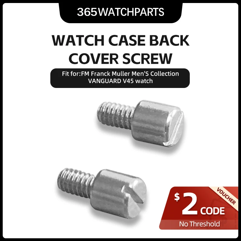 

2 pcs/Set Steel Back Cover Screws for FM Franck Muller Men'S Collection VANGUARD V 45 Automatic Mechanical Watch