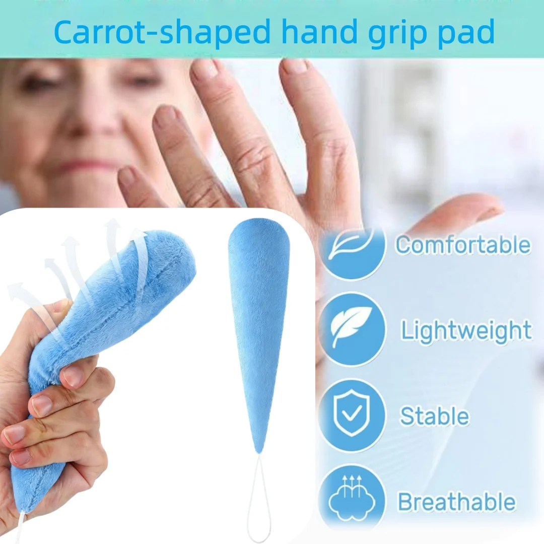 Carrot Shaped Hand Grip Pad Elderly Finger Exercise Rehabilitation Tool Suitable for Stroke And Hemiplegia Hand Therapy